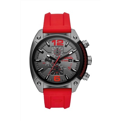 Reloj de cuarzo de silicona - Cronógrafo - Rojo y antracita