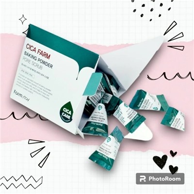 FarmStay Скраб для лица "Центелла" Baking Powder Cica Farm Pore Scrub  7гр*25шт