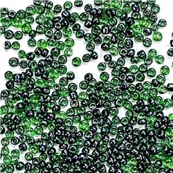 Бисер G 12/0 цв.прозрачно-темно-зеленый 187/ уп.450г/ фас.1уп.