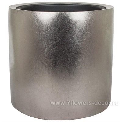 Кашпо полистоун Nobilis Marco "Pa-darksilver Cylinder", D53хH51 см с тех.горшком