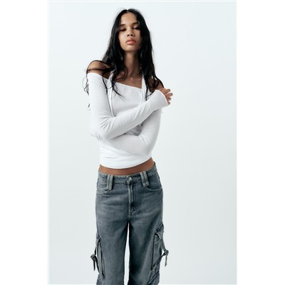 JEANS TRF CARGO TIRO MEDIO