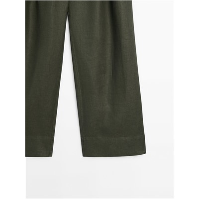 Pantalón doble pinza 100% lino