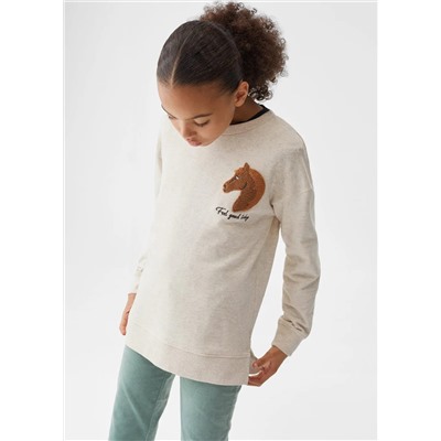 Sudadera bordado textura  -  Niña | MANGO OUTLET España