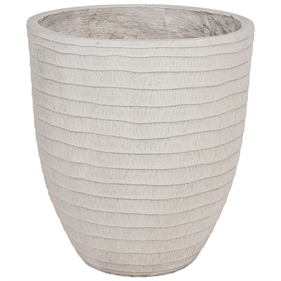 Кашпо Nobilis Marco "Waves grey Round" (файберклэй), D31хH34 см