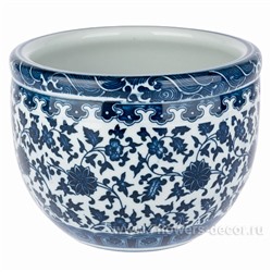 Кашпо "Шинуазри Blue" (керамика), D14xH18 см