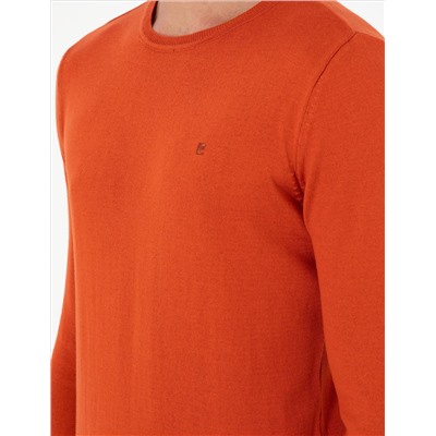 Orange Slim Fit Bike Bike Basic Knitwear Kazakh