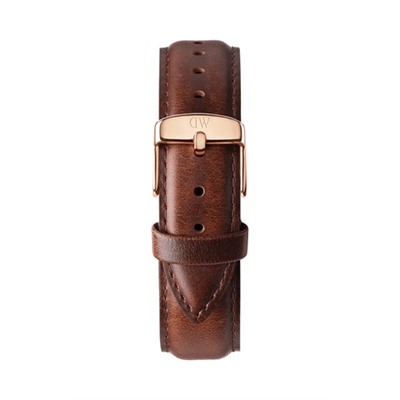 Reloj de cuarzo de piel y chapado en oro rosa Classic St Mawes