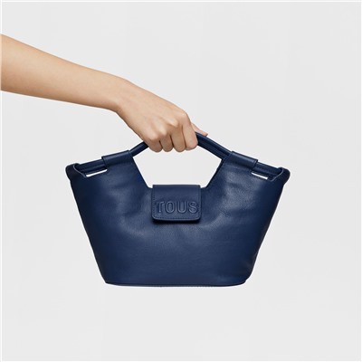 Bolso capazo Sun - cuero - azul marino