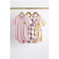 Baby T-Shirt Rompers 3 Pack