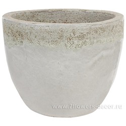 Кашпо Nobilis Marco "White beach Round" (керамика), D28хН23 см