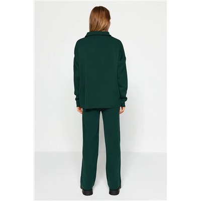 Emerald Green Wide Flom Lecper Triko Alt-Upper Set Twoaw24au00026