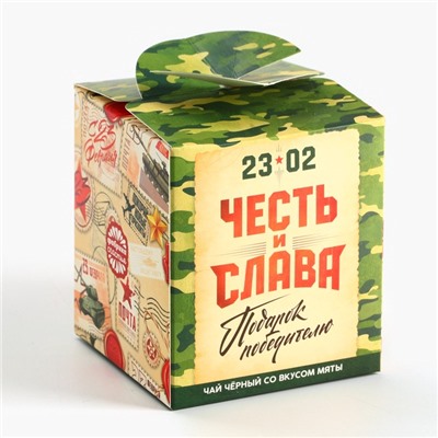 Чай подарочный «Военная почта. 23 февраля», вкус: мята, 50 г.