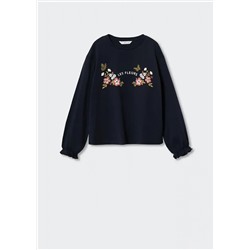 Camiseta flores relieve -  Niña | MANGO OUTLET España