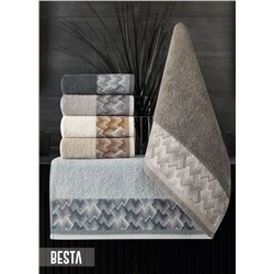 Полотенце Карвен Vip CottonBESTA 70*140 1шт.махра,penye Н 3238 (Акция)