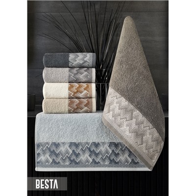 Полотенце Карвен Vip CottonBESTA 70*140 1шт.махра,penye Н 3238 (Акция)