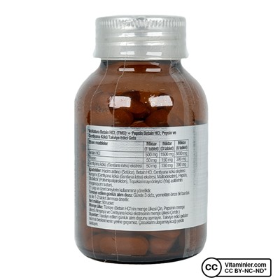 Venatura Betaine HCI (TMG) пепсин и корень горечавки 90 таблеток