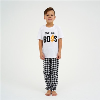 Пижама детская (футболка, брюки) KAFTAN Boss, размер 32 (110-116 см)