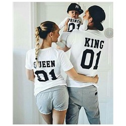 Футболки для семьи "King, Queen, Prince"