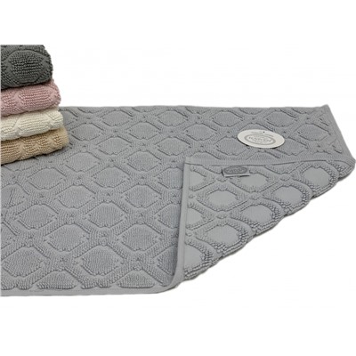Коврик для ног Карвен TILE 50*80 махра KV 434 acik gri