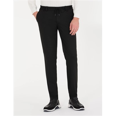 Черный бывший Тканевые штаны Slim Fit