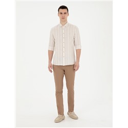 Brown Slim Fit Canvas Bloys