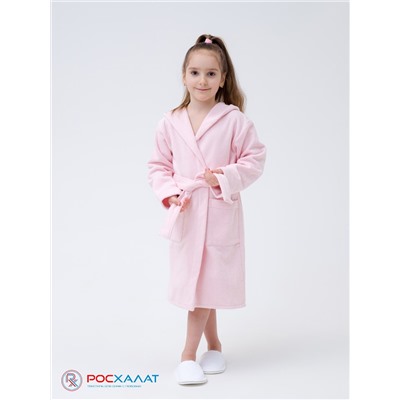 Детский махровый халат с капюшоном розовый МЗ-04 (7)