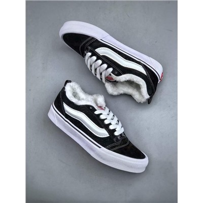 Утепленные кроссовки Van*s Vans official Knu Skool классические черно-белые плюс бархат