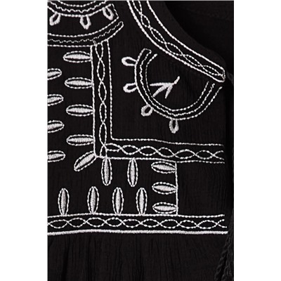 Черная шея -Связывание Finke Weaving Bight Size Blouse TBBSS25AF00068