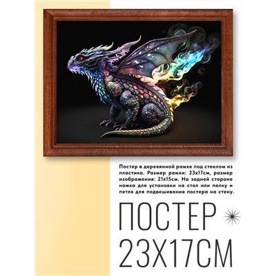 POSG-0211 Постер в рамке 23x17см Дракон