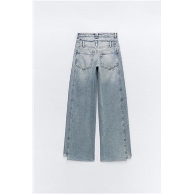 JEANS TRF WIDE LEG TIRO MEDIO DECONSTRUIDO