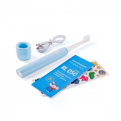 Электрическая зубная щетка Revyline RL 050 Kids, Голубая (7+)