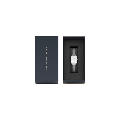Reloj de cuarzo de acero Sterling - Plateado y blanco
