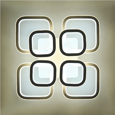 Стационарный светильник / LED-люстра потолочная. Цвет: белый (468W / 575*575*125)" / LED white yellow 3000K~6500K / K26027W/4 4 / уп 1