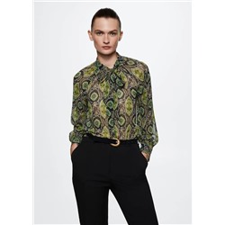 Blusa fluida estampada -  Mujer | MANGO OUTLET España