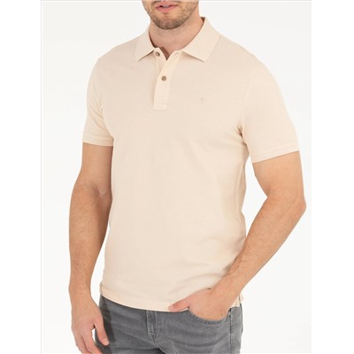 Бежевая тонкая подсадка Polo yaka basic t -красавица