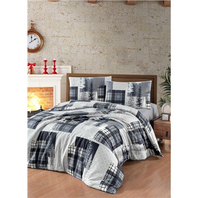Постельное белье Карвен фланель семейный N245 WINTER Grey