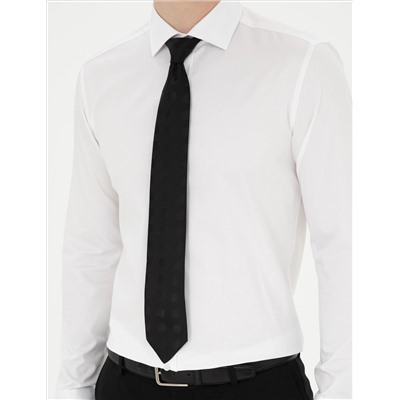 Белый бывший Slim Fit Основная рубашка с длинным рукавом