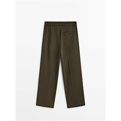 Pantalón cintura elástica corte recto