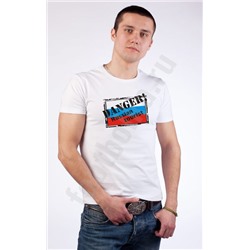 Футболка "Осторожно! Русский турист"