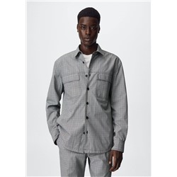 Sobrecamisa cuadros bolsillos -  Hombre | MANGO OUTLET España