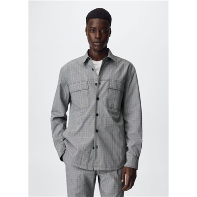 Sobrecamisa cuadros bolsillos -  Hombre | MANGO OUTLET España