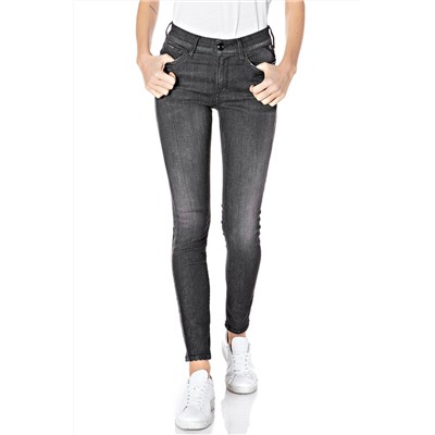 Vaquero skinny fit de tiro alto Luzien - Gris oscuro