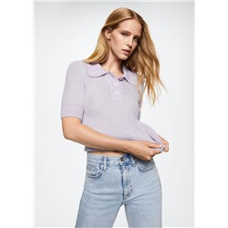 Jersey punto cuello polo -  Mujer | MANGO OUTLET España