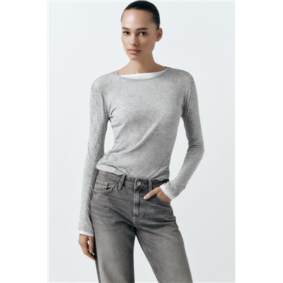 JEANS TRF WIDE LEG TIRO MEDIO FULL LENGTH