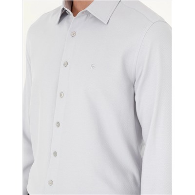 Серый Astwater Slim Fit рубашка с длинным рукавом