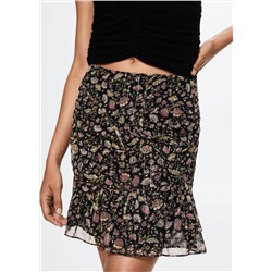 Falda lúrex volantes -  Mujer | MANGO OUTLET España
