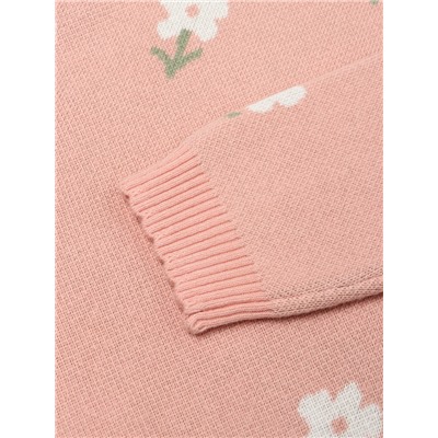 Джемпер детский KAFTAN Flowers, размер 34 (122-128 см)