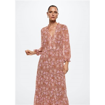 Vestido estampado floral -  Mujer | MANGO OUTLET España