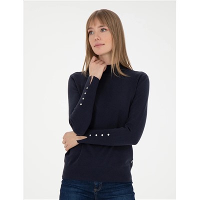 ВМС Blue Slim Fit Half Fisherman воротник свитер