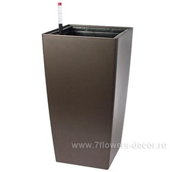 Кашпо PLANTA VITA "Conic Matt espresso" с автополивом (пластик), 28х28хH54 см